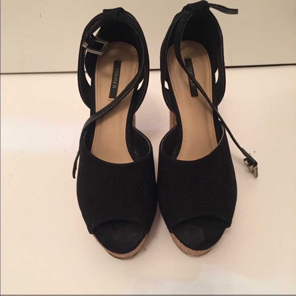 Super Sexy Cork Wedge Peep Toes